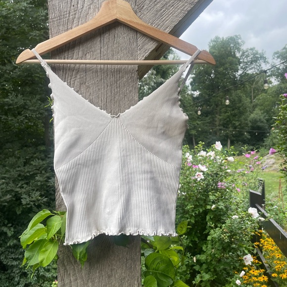 Free People Tops - Free People Off White Ribbed Cami Tank